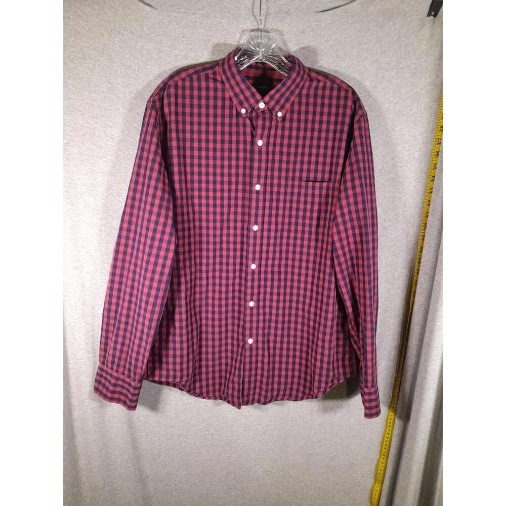 J Crew Button‎ Up Mens Large Buffalo Check Plaid